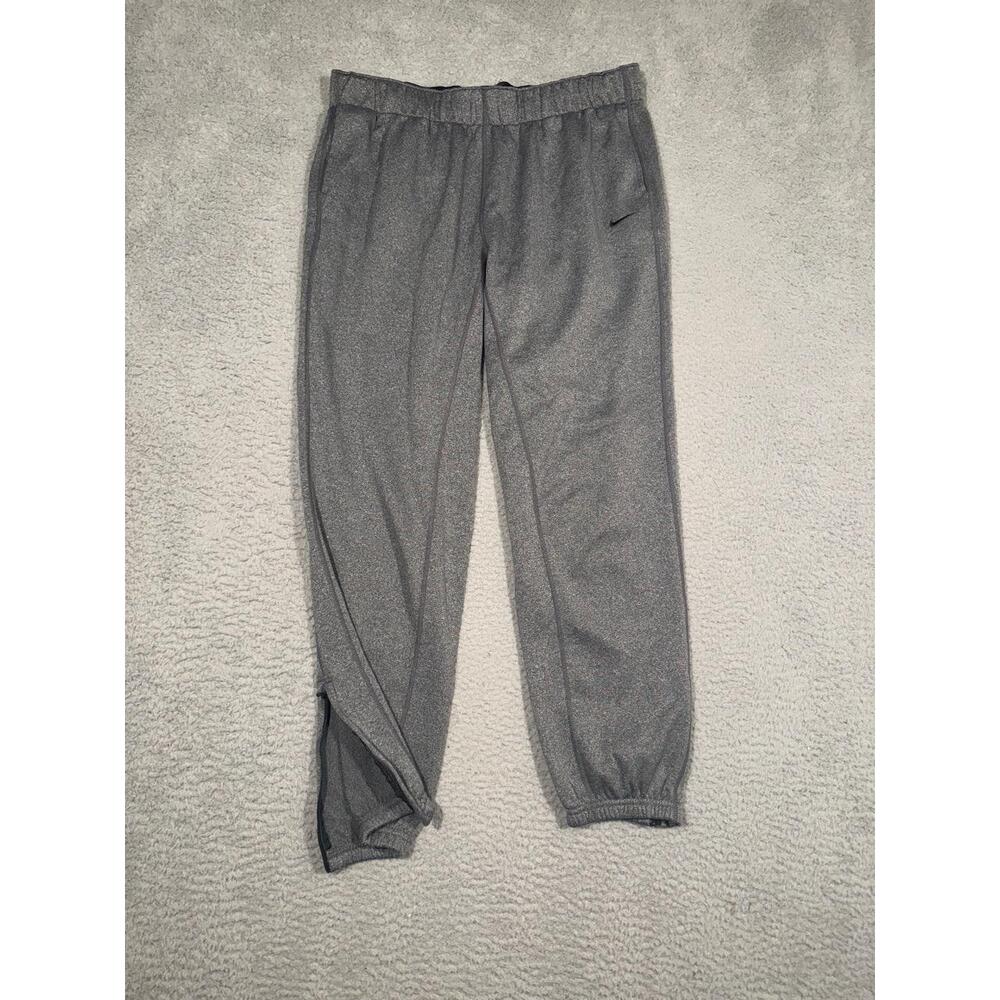 Nike Sweatpants medium Grey Athletic Jogger‎ Tapered Elastic Cuffs Sporty Cozy